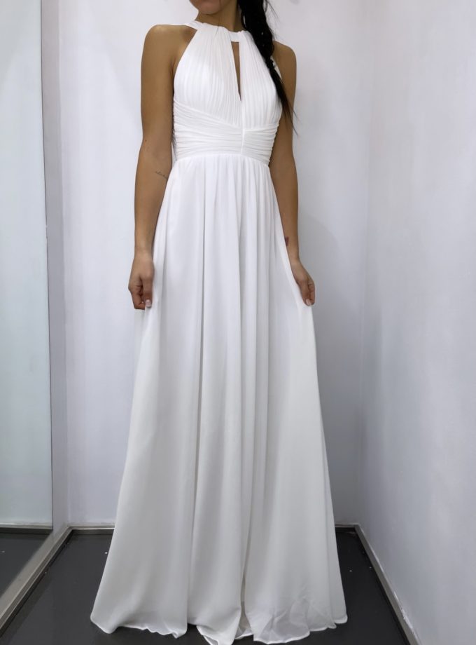 Vestido Novia Halter Espalda