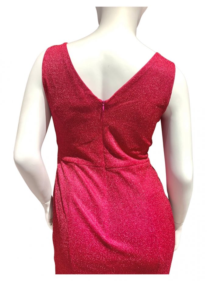 Vestido Sirena Brillos Volante Curvy