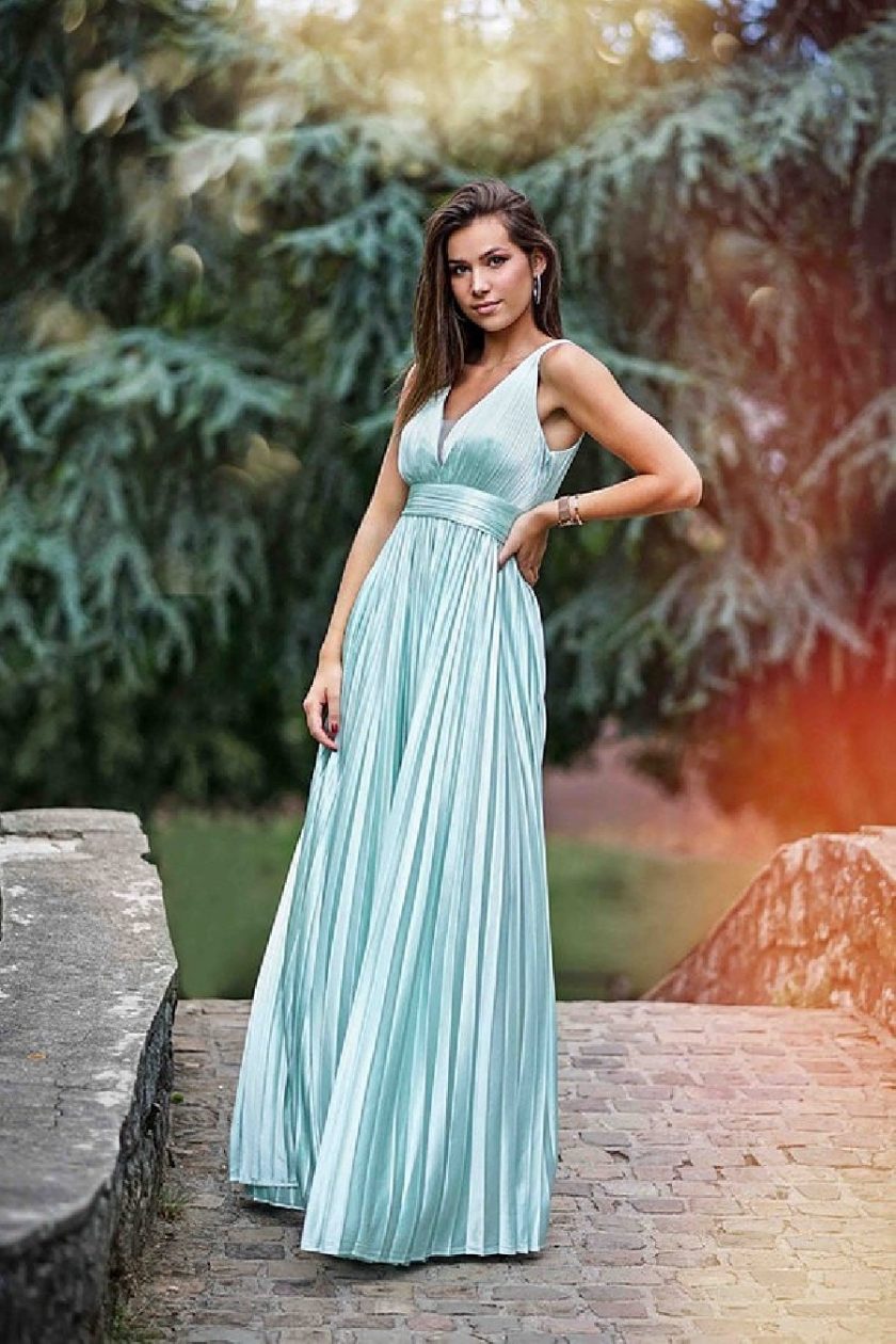 Vestido Seda Plisado - Imagen 12