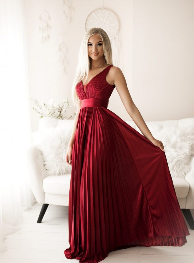 Vestido Seda Plisado