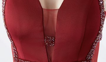 Vestido Sirena Brillos Transparencia
