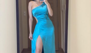 Vestido Asimétrico abertura Cintura
