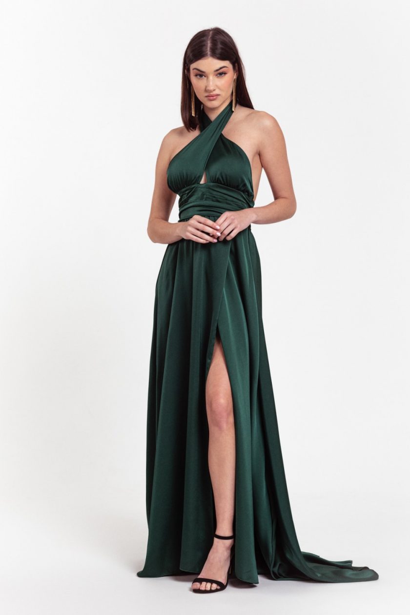 Vestido Seda Pecho Cruzado - Imagen 15