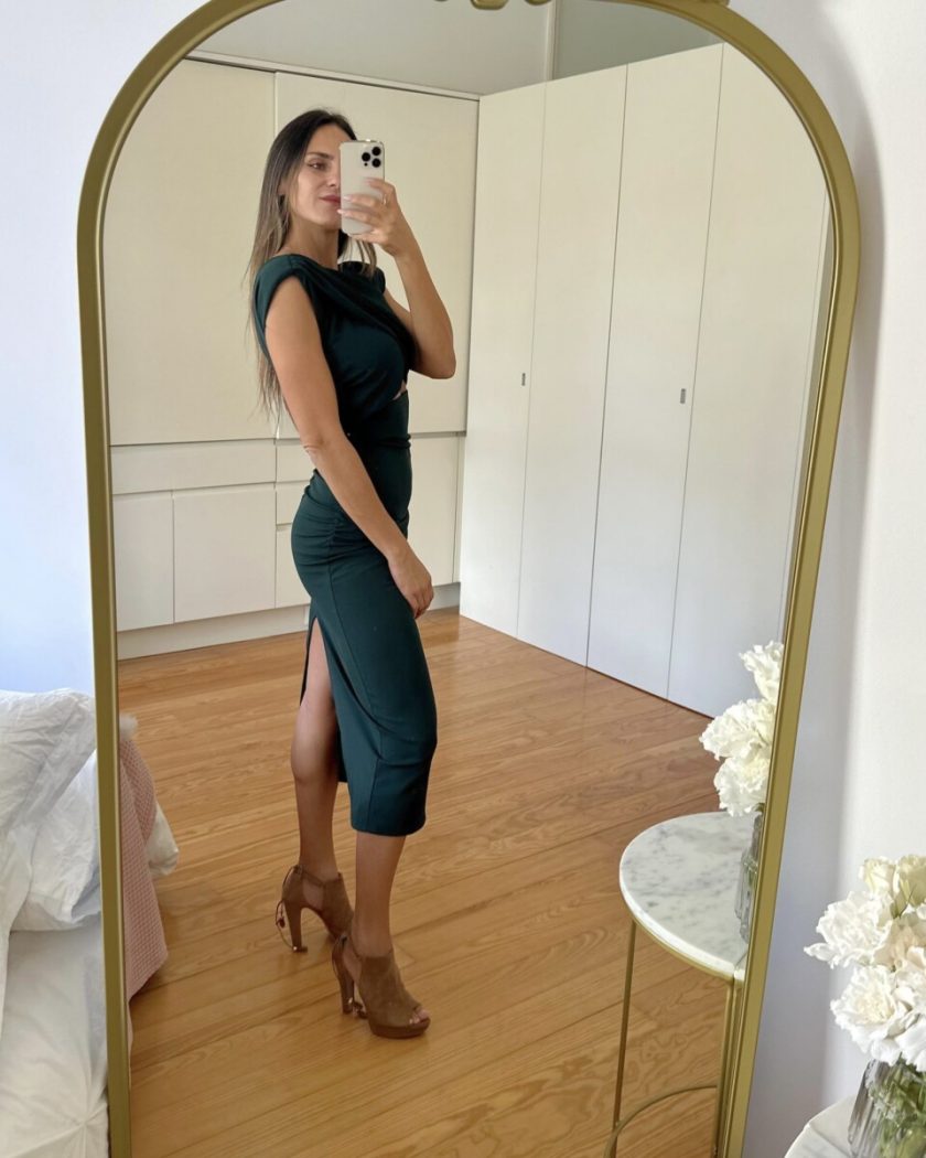 Vestido Cruzado Abertura Midi - Imagen 11