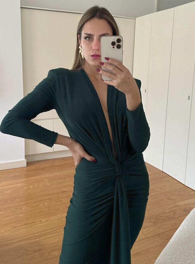 Vestido Nudo Manga Larga