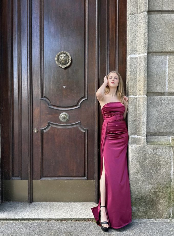 Vestido Seda Corsé Lazada