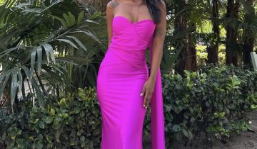 Vestido Sirena Cuello Alas