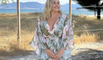 Vestido Gasa Mangas Estampado Curvy