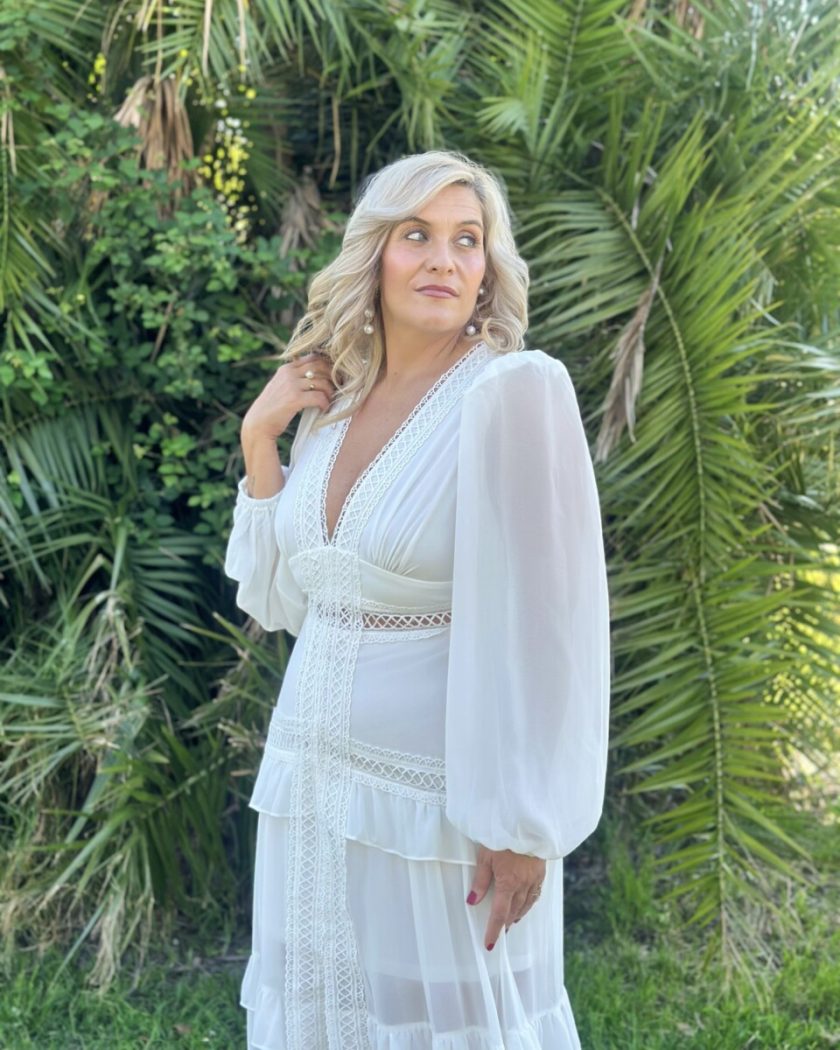 Vestido Boho Mangas Curvy Novia - Imagen 4