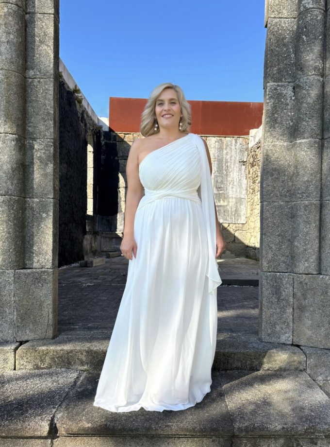 Vestido Antía Novia Nudo Cintura