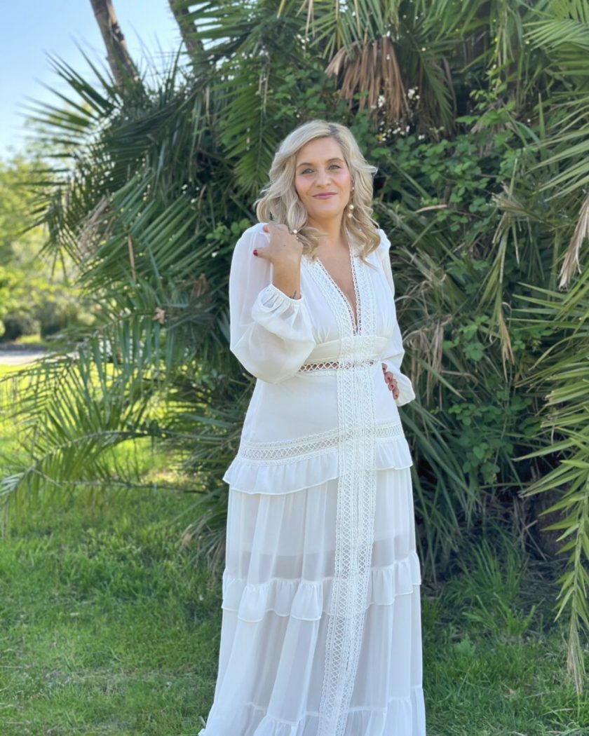Vestido Boho Mangas Curvy Novia