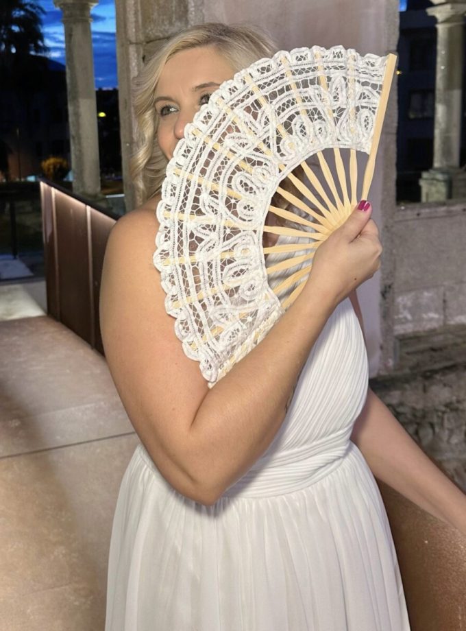 Abanico Encaje Novia