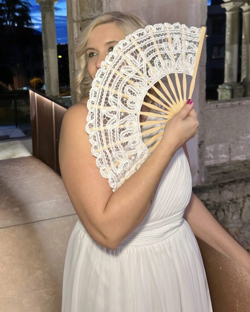 Abanico Encaje Novia