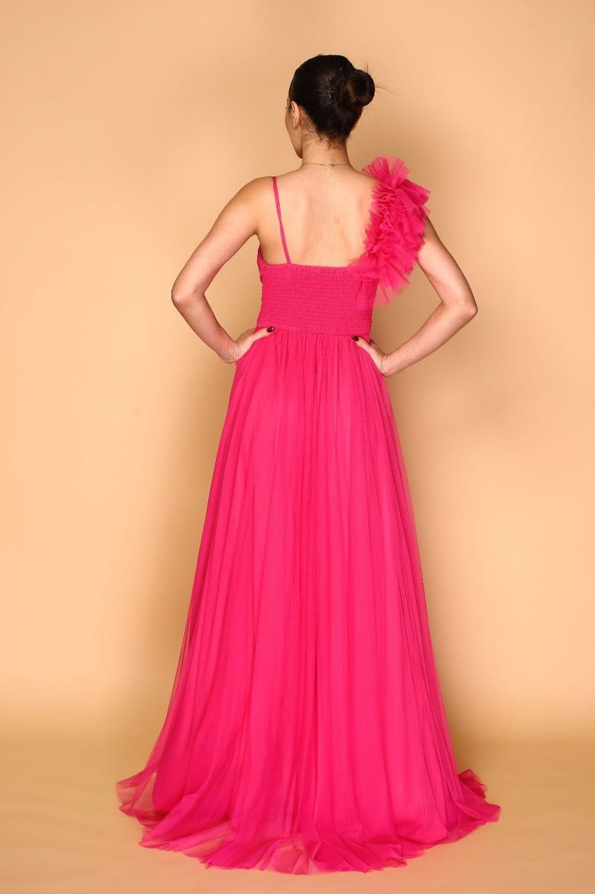 Vestido Tul Abertura Hombro Curvy - Imagen 10