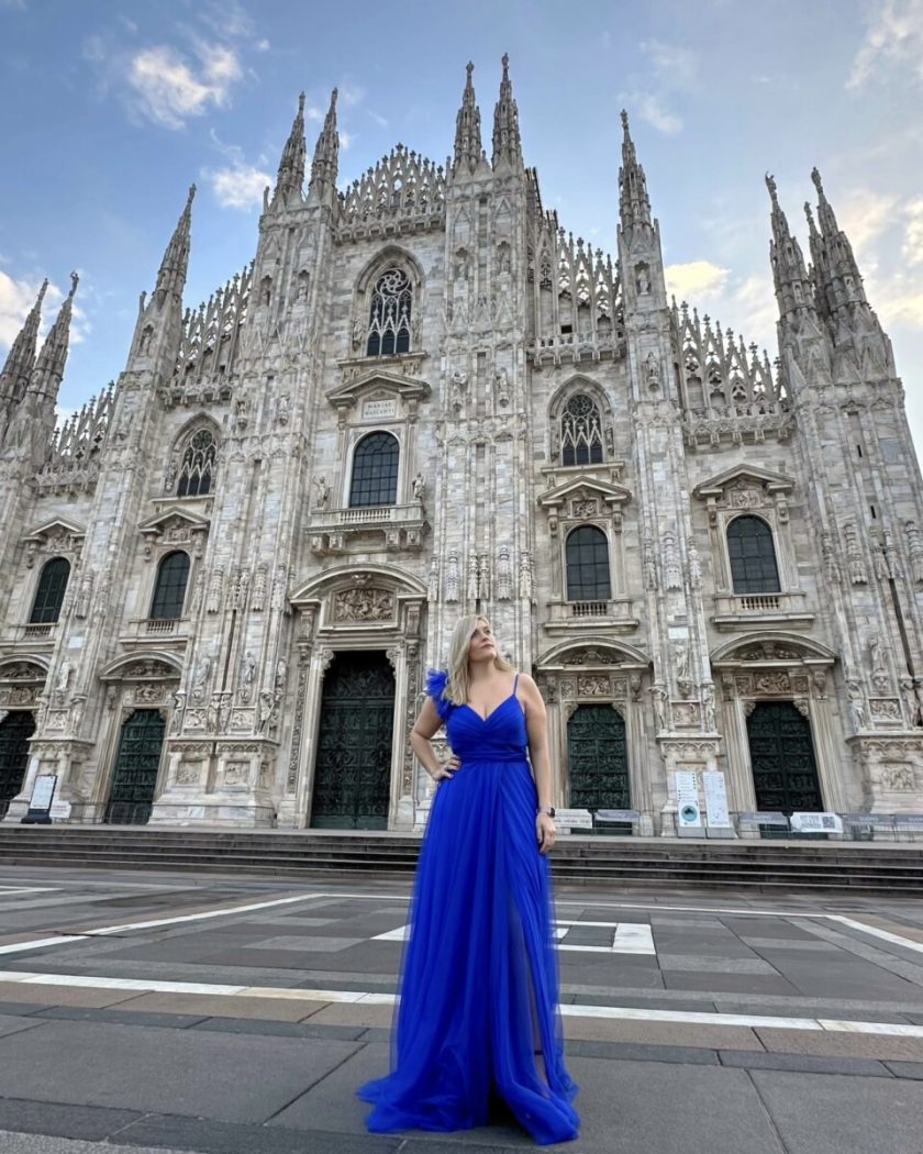 Vestido Tul Abertura Hombro Curvy - Imagen 3