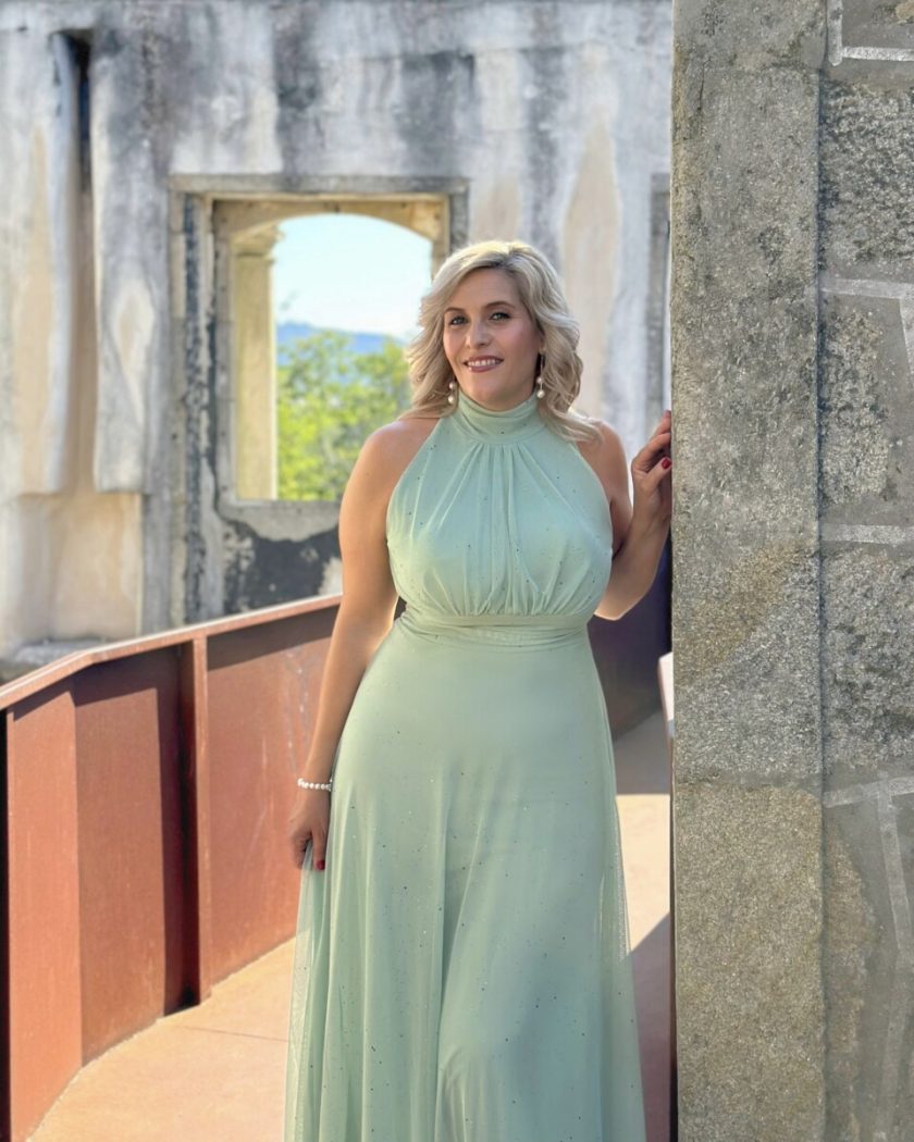 Vestido Tul Halter Brillos - Imagen 16