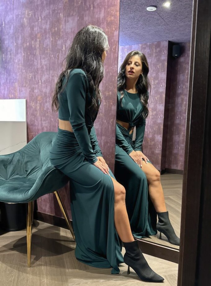 Vestido Mangas Cintura Abierta