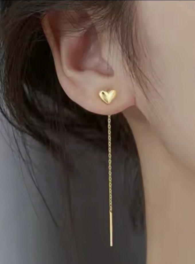 Pendientes Corazón Cadena