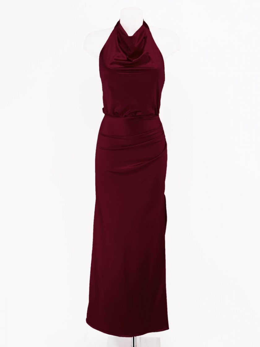Vestido Seda Halter Cascada - Imagen 22