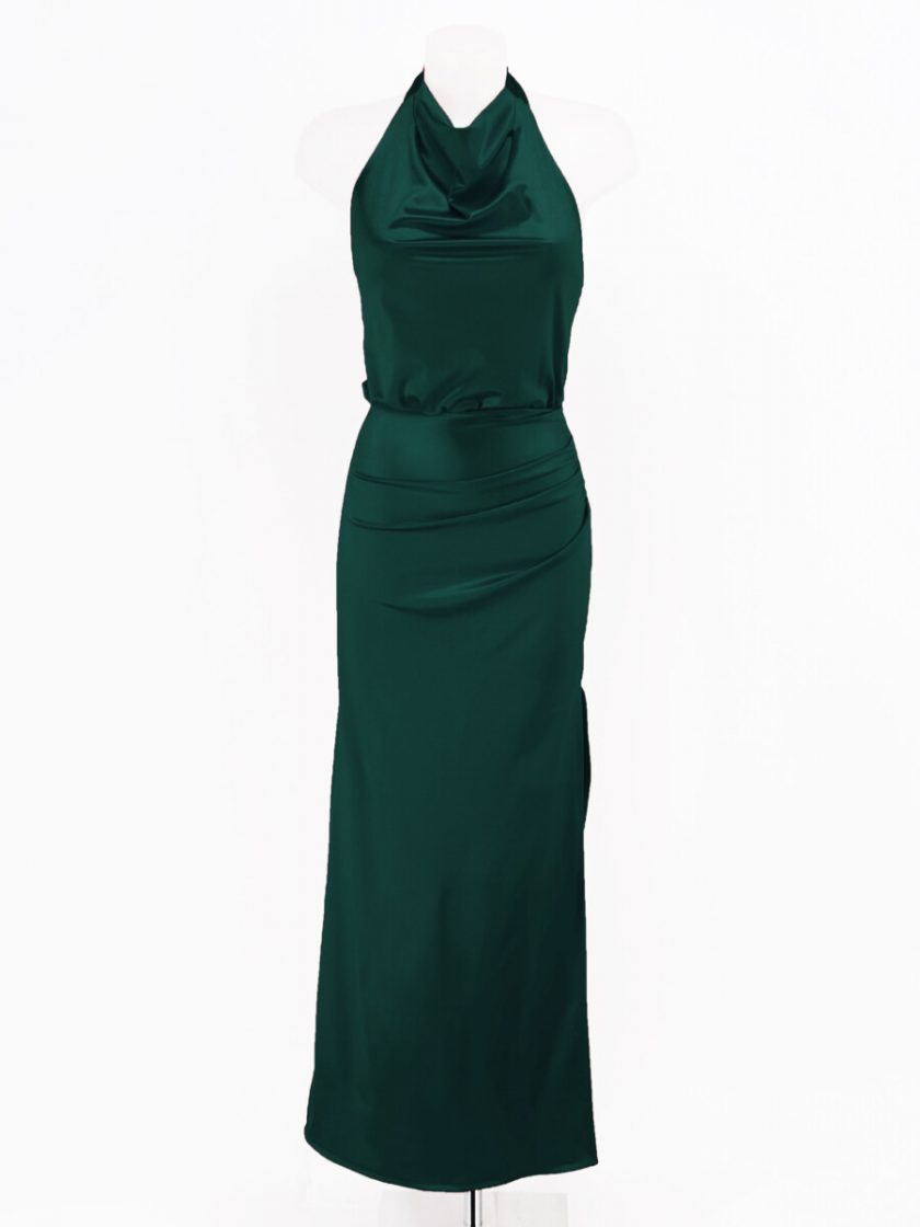 Vestido Seda Halter Cascada - Imagen 15