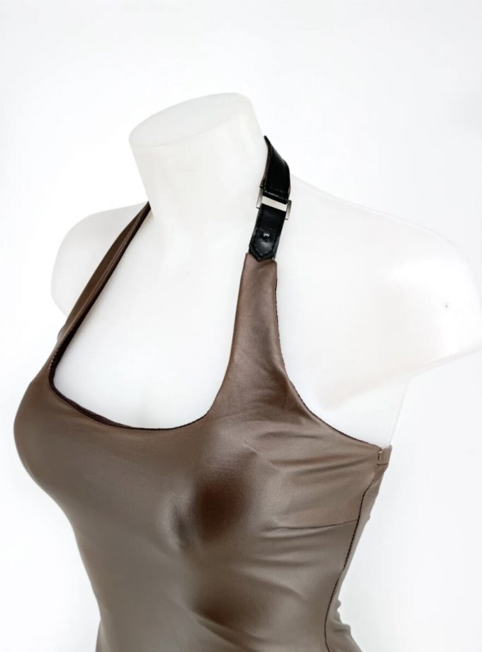 Vestido Polipiel Hebilla