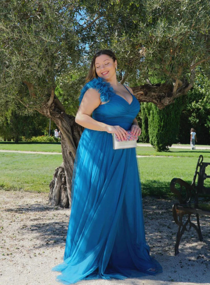 Vestido Encaje Sirena Espalda Cruzada