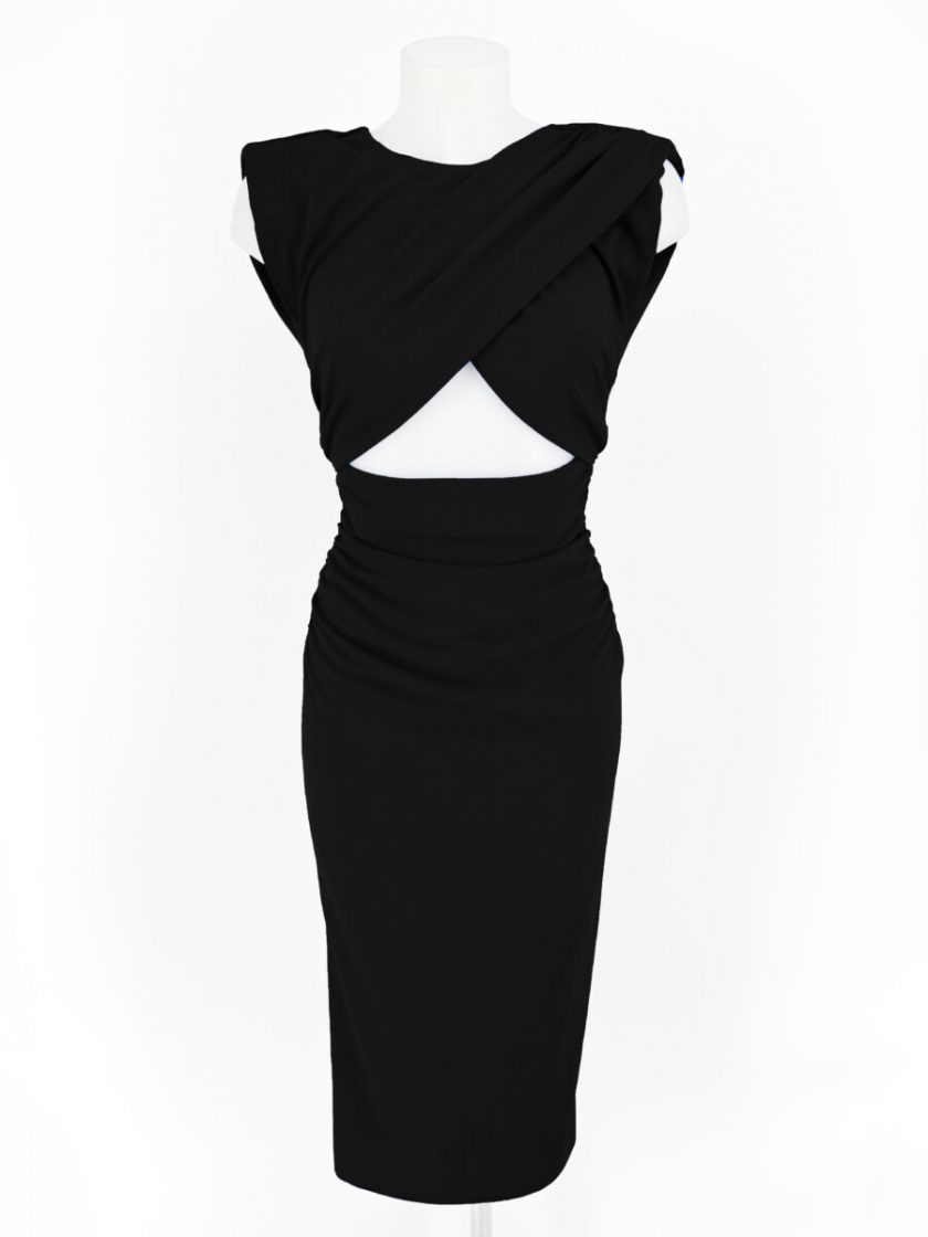 Vestido Cruzado Abertura Midi - Imagen 7