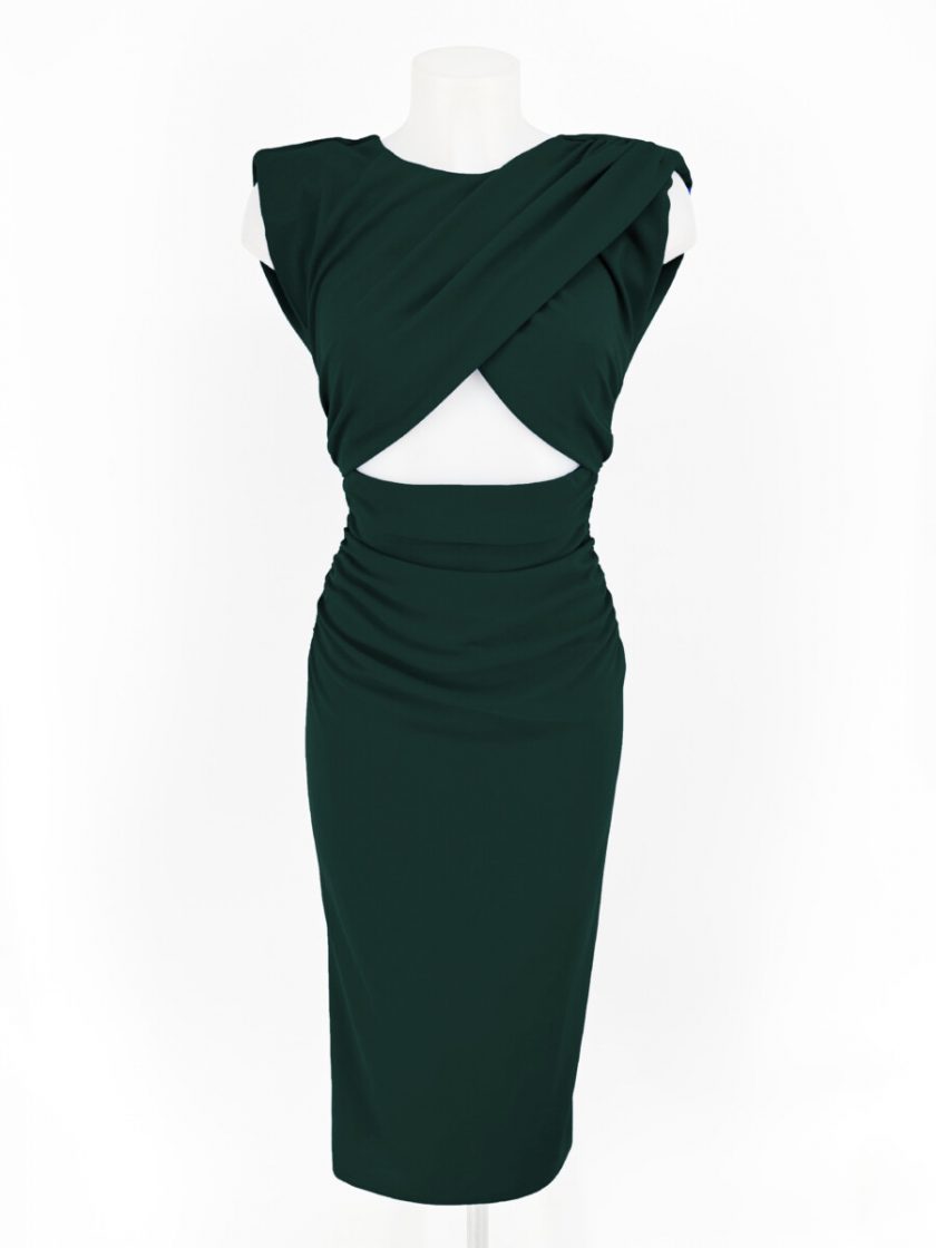 Vestido Cruzado Abertura Midi - Imagen 6