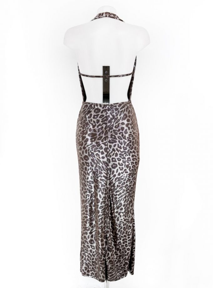 Vestido Seda Leo Escote Cascada