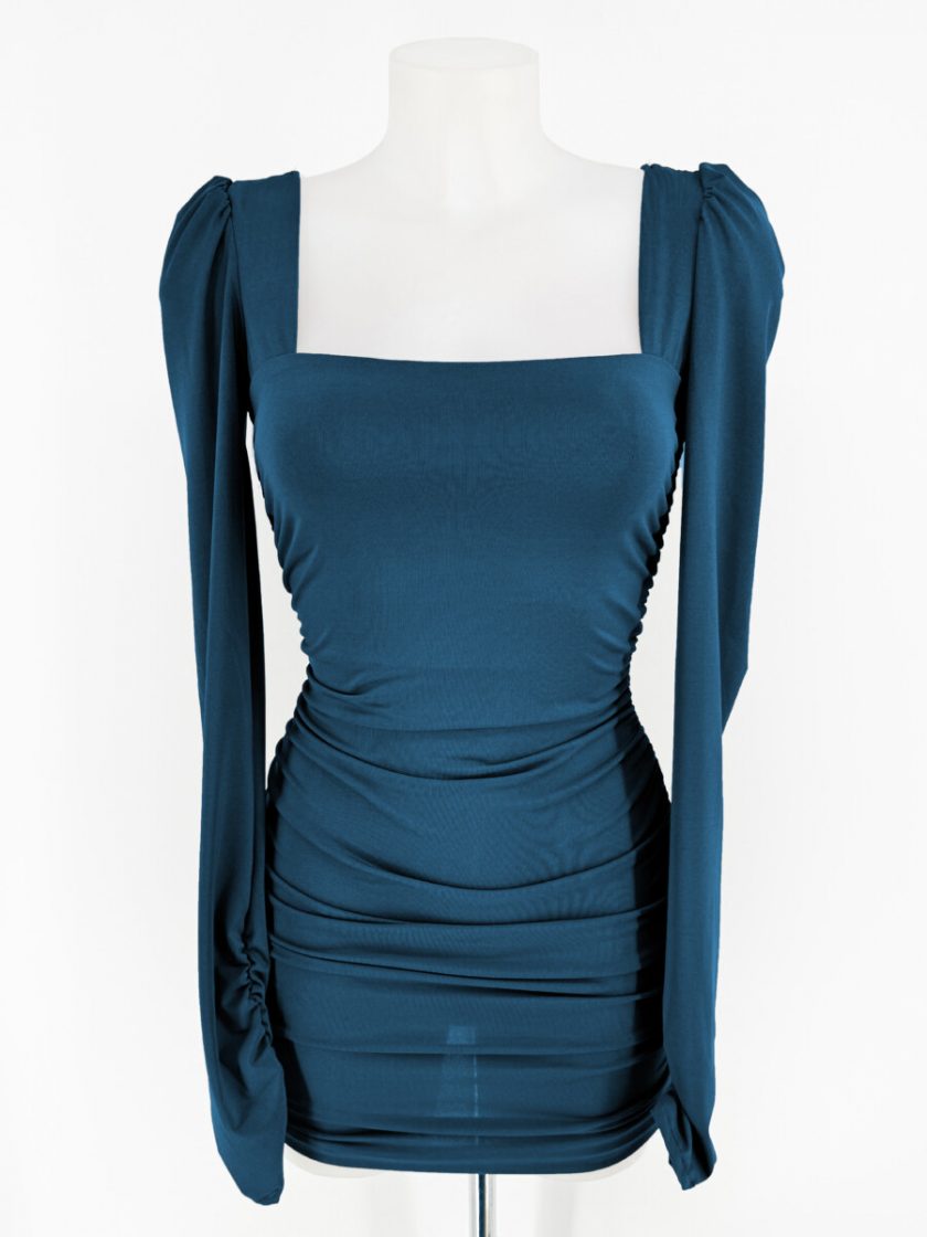 Vestido Escote Cuadrado Corto - Imagen 2