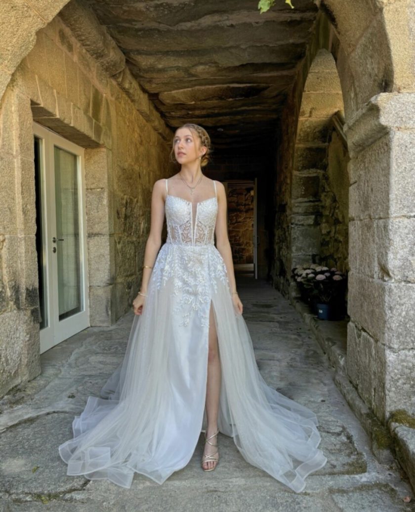 Vestido Tul Sobre Falda Novia - Imagen 16
