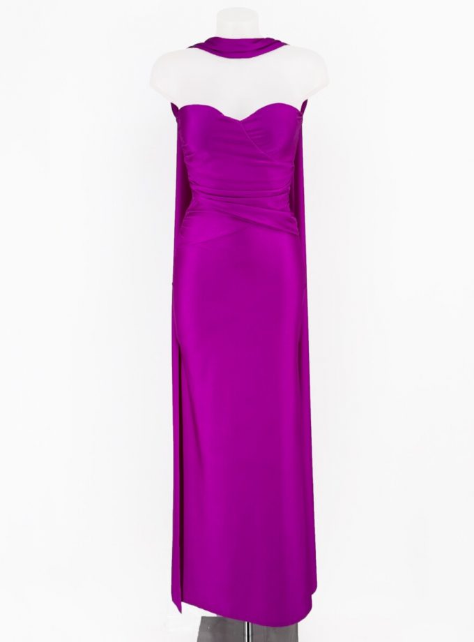 Vestido Sirena Cuello Alas