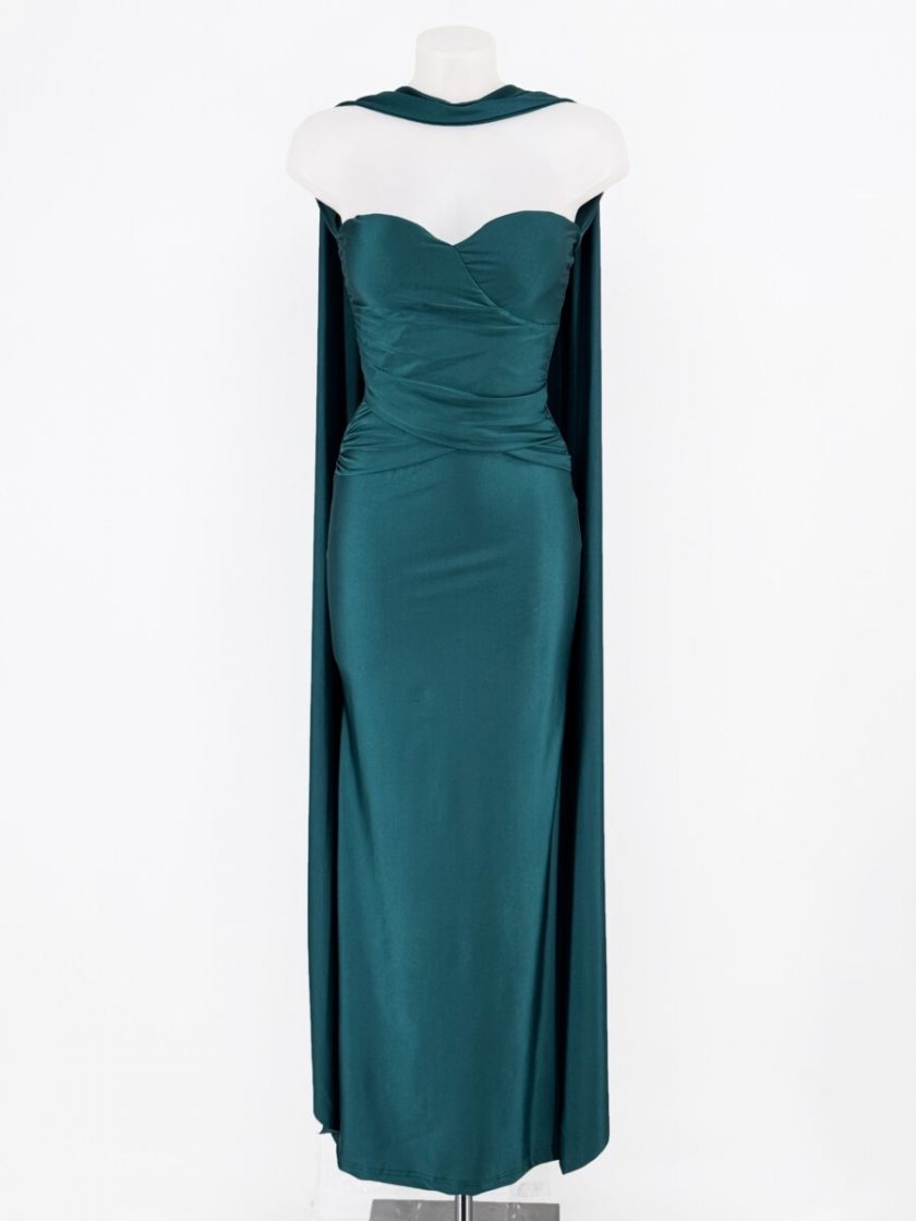 Vestido Sirena Cuello Alas - Imagen 7