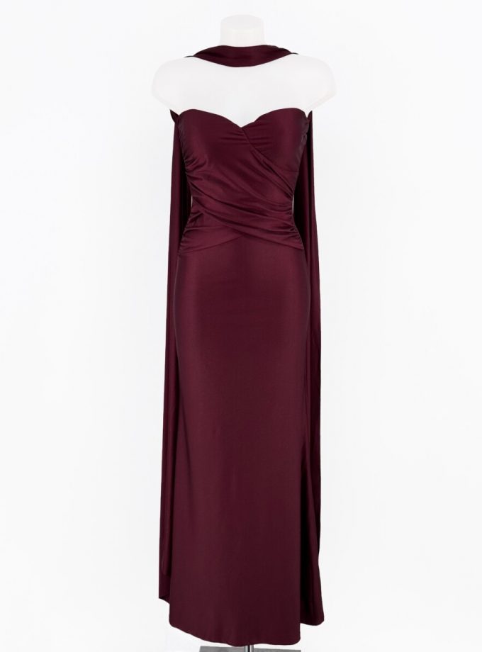 Vestido Sirena Cuello Alas