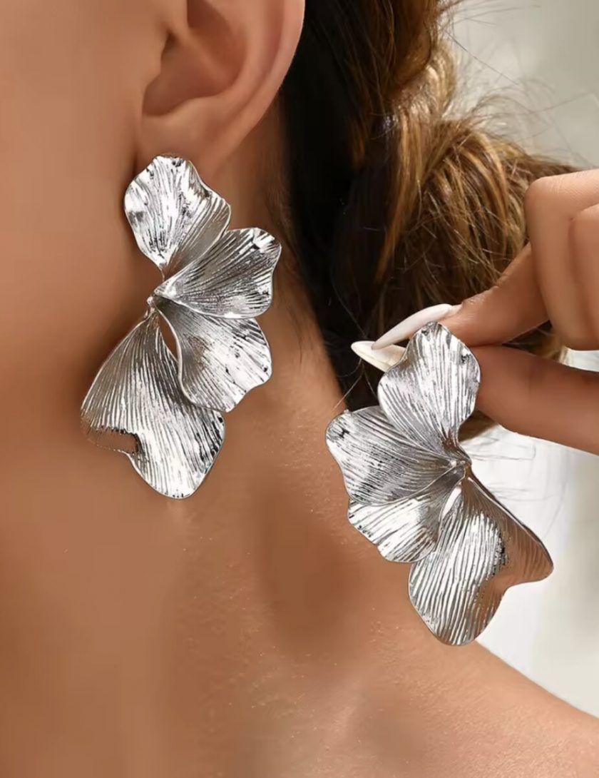 Pendientes Media Flor - Imagen 2