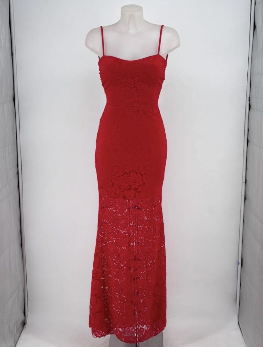 Vestido Encaje Sirena Espalda Cruzada - Imagen 4