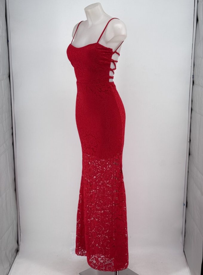 Vestido Encaje Sirena Espalda Cruzada