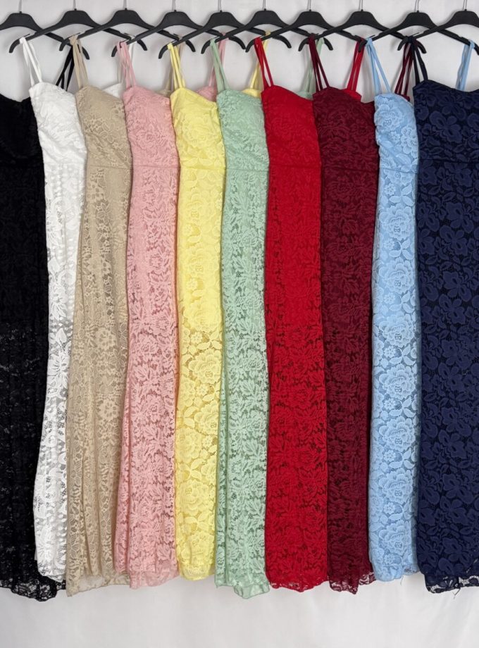 Vestido Encaje Sirena Espalda Cruzada