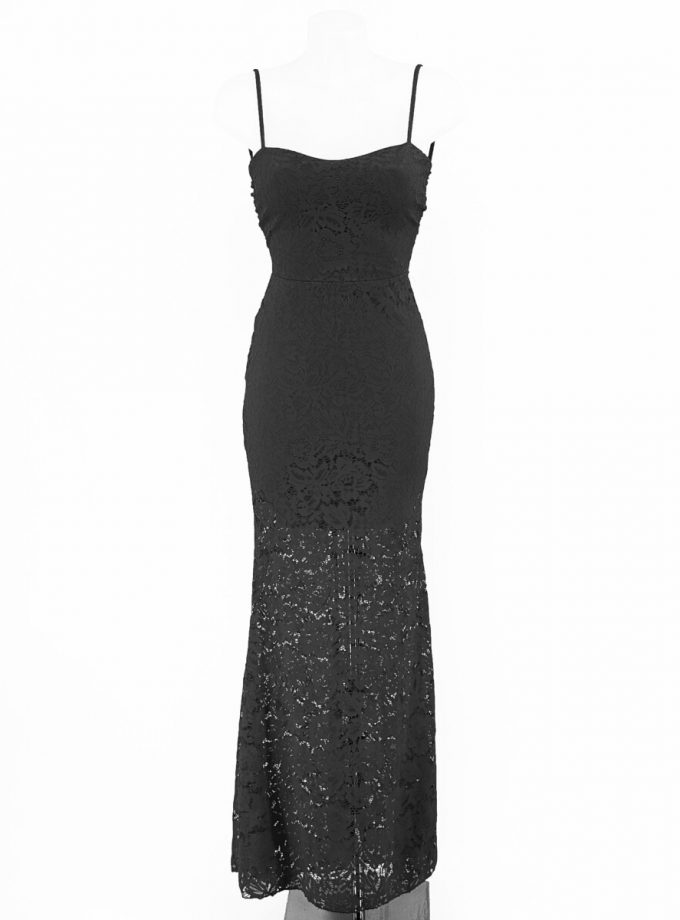 Vestido Encaje Sirena Espalda Cruzada