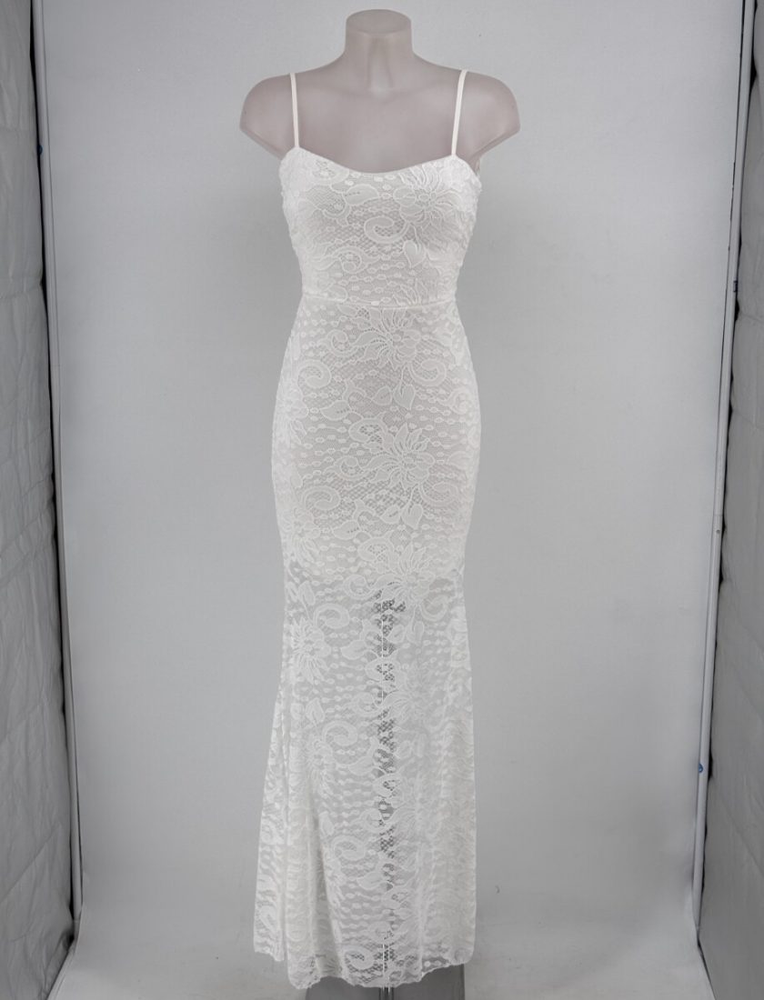 Vestido Encaje Sirena Espalda Cruzada - Imagen 40