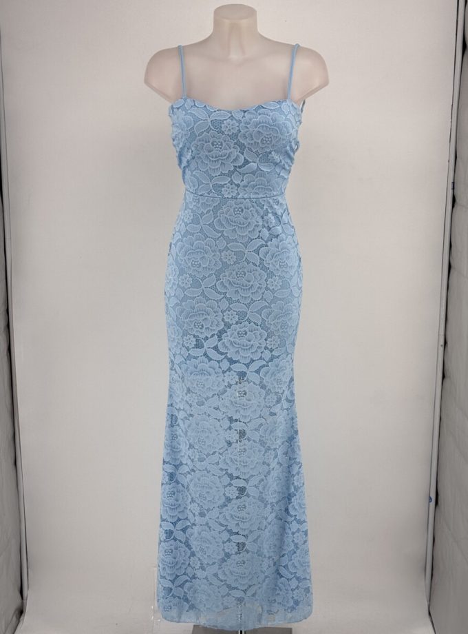 Vestido Encaje Sirena Espalda Cruzada