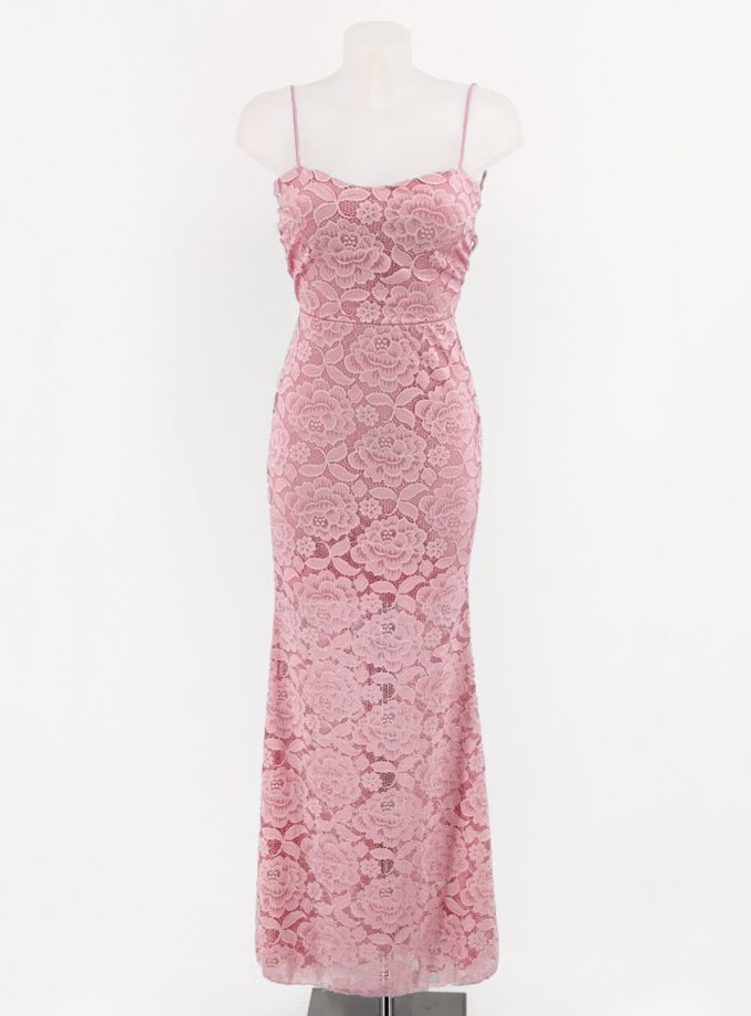 Vestido Encaje Sirena Espalda Cruzada