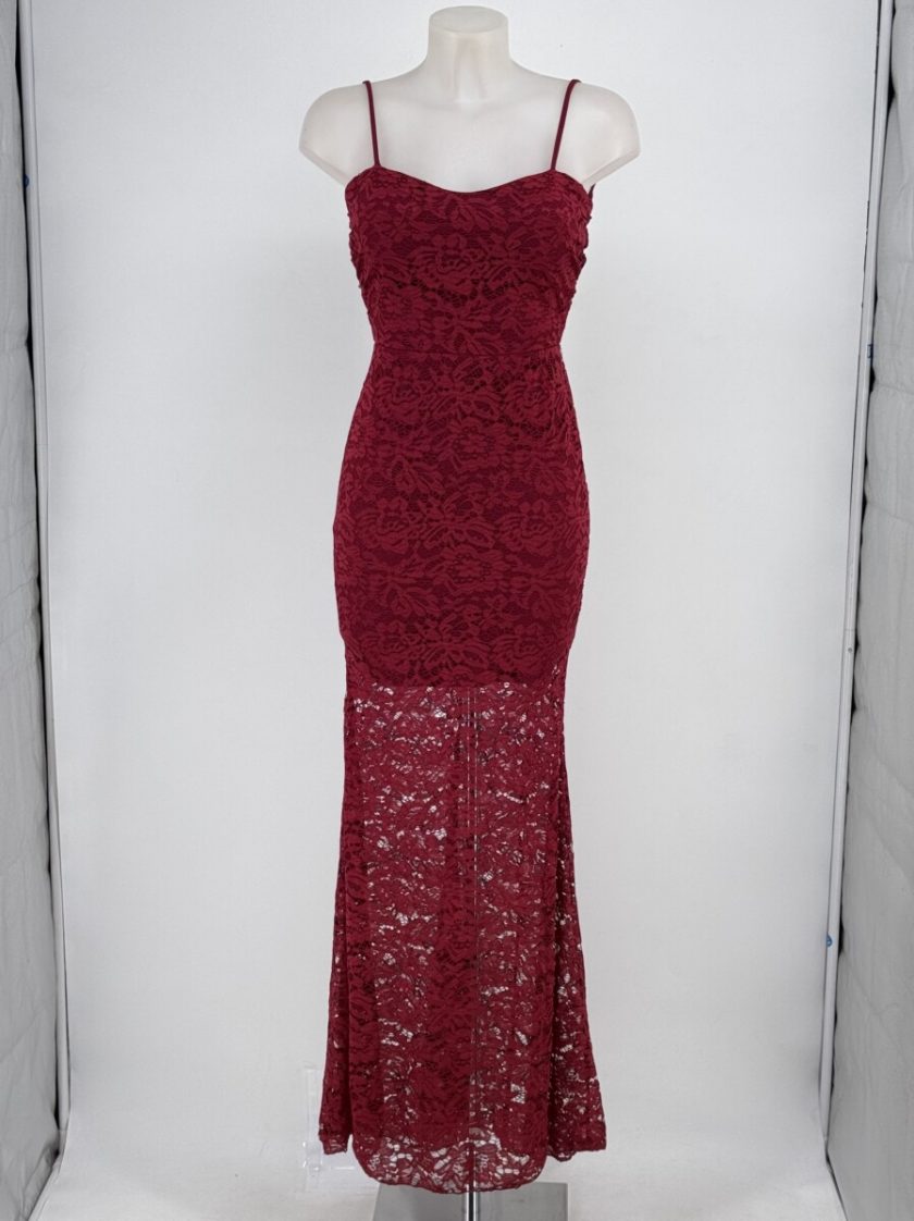 Vestido Encaje Sirena Espalda Cruzada - Imagen 9