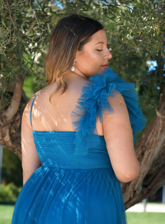 Vestido Encaje Sirena Espalda Cruzada