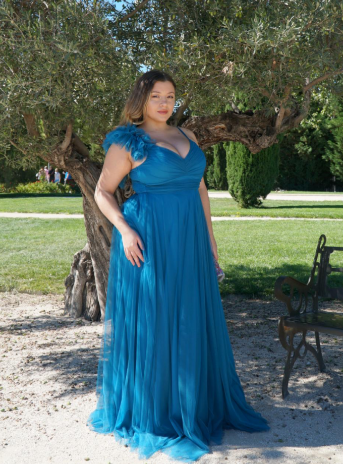 Vestido Encaje Sirena Espalda Cruzada