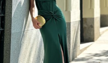 Vestido Seda Varillas Espalda Cruzada