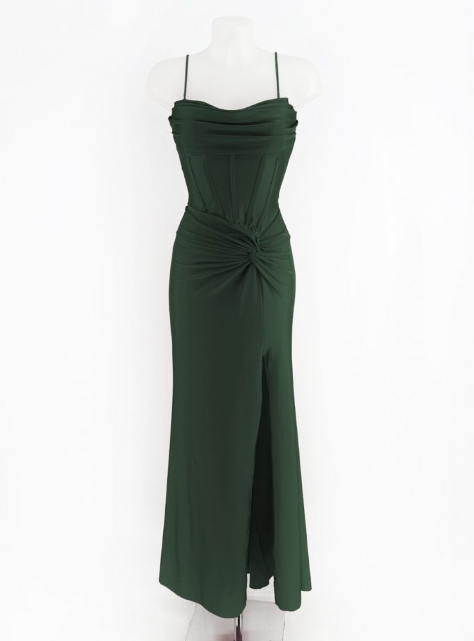 Vestido Seda Varillas Espalda Cruzada