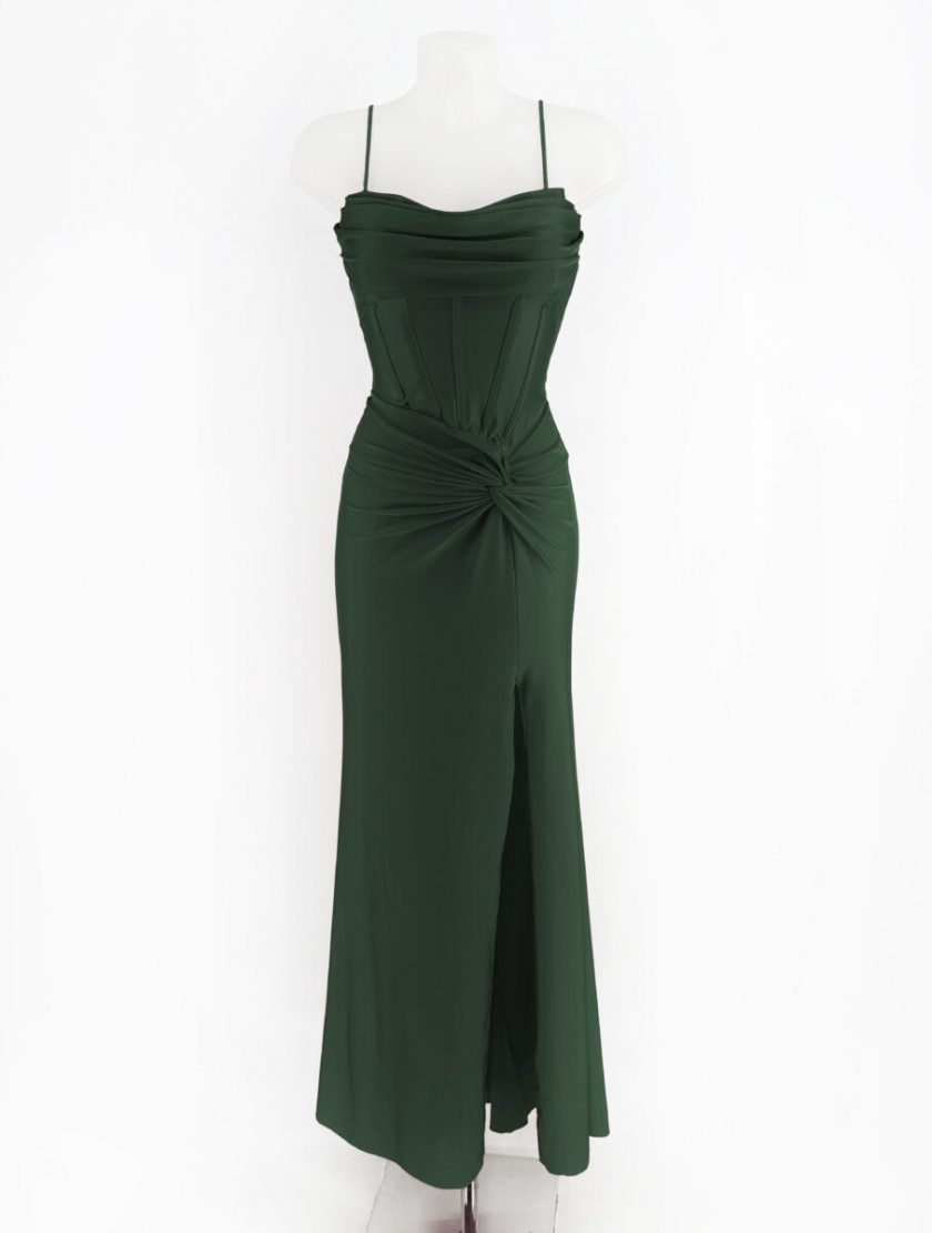 Vestido Seda Varillas Espalda Cruzada - Imagen 4