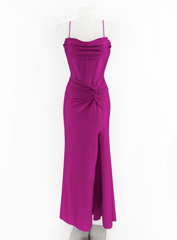 Vestido Seda Varillas Espalda Cruzada