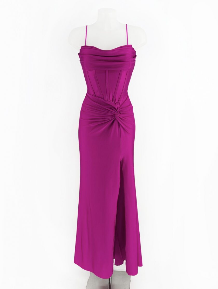 Vestido Seda Varillas Espalda Cruzada - Imagen 5